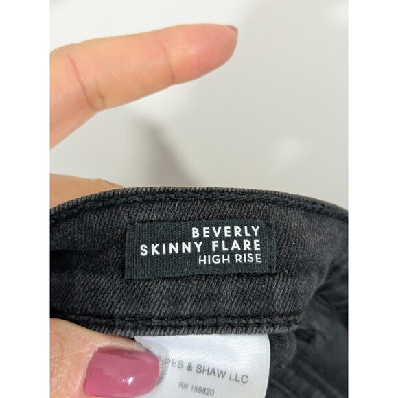 Veronica Beard Jeans Size 26 Charcoal Stretch Beverly Skinny Flare High Rise - Picture 9 of 11